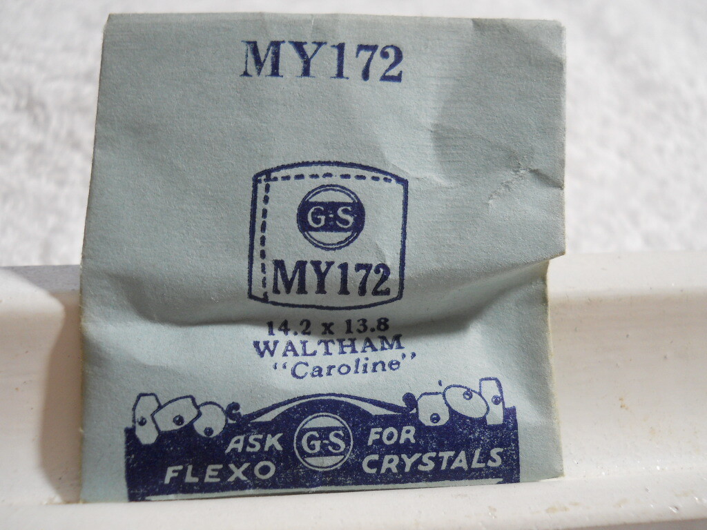 GS MY172 PMY172 Watch Crystal Fit Waltham Caroline – 14.2 x 13.8 mm Replacement