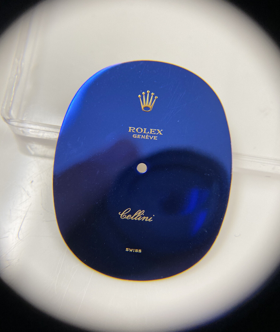 Original Rolex Geneve Cellini Ref. 3729 Cal. 1601 Pocket Watch Blue Dial