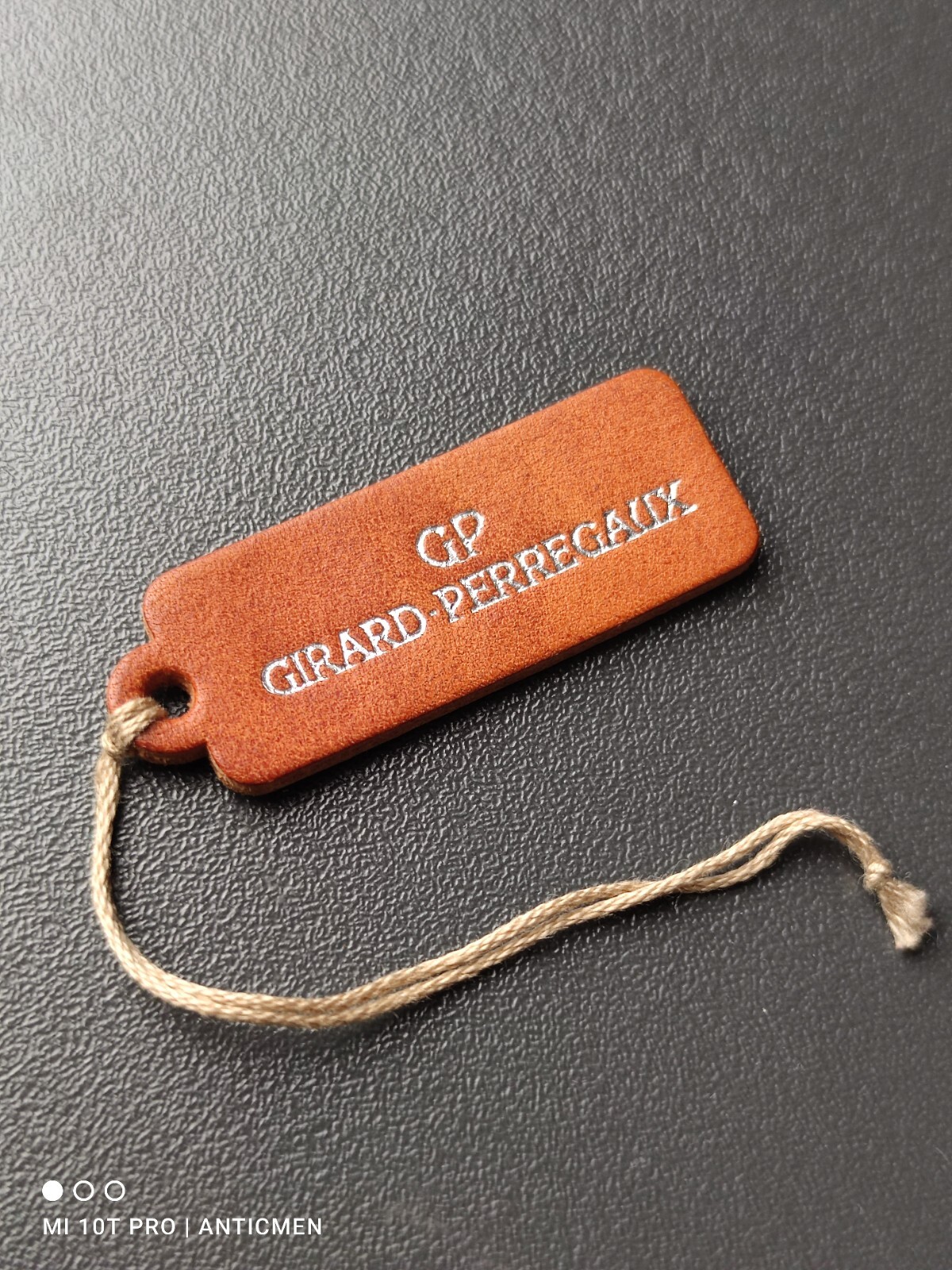 GP Girard Perregaux Watch Hang Tag Hangtag Leather Label Display Blank