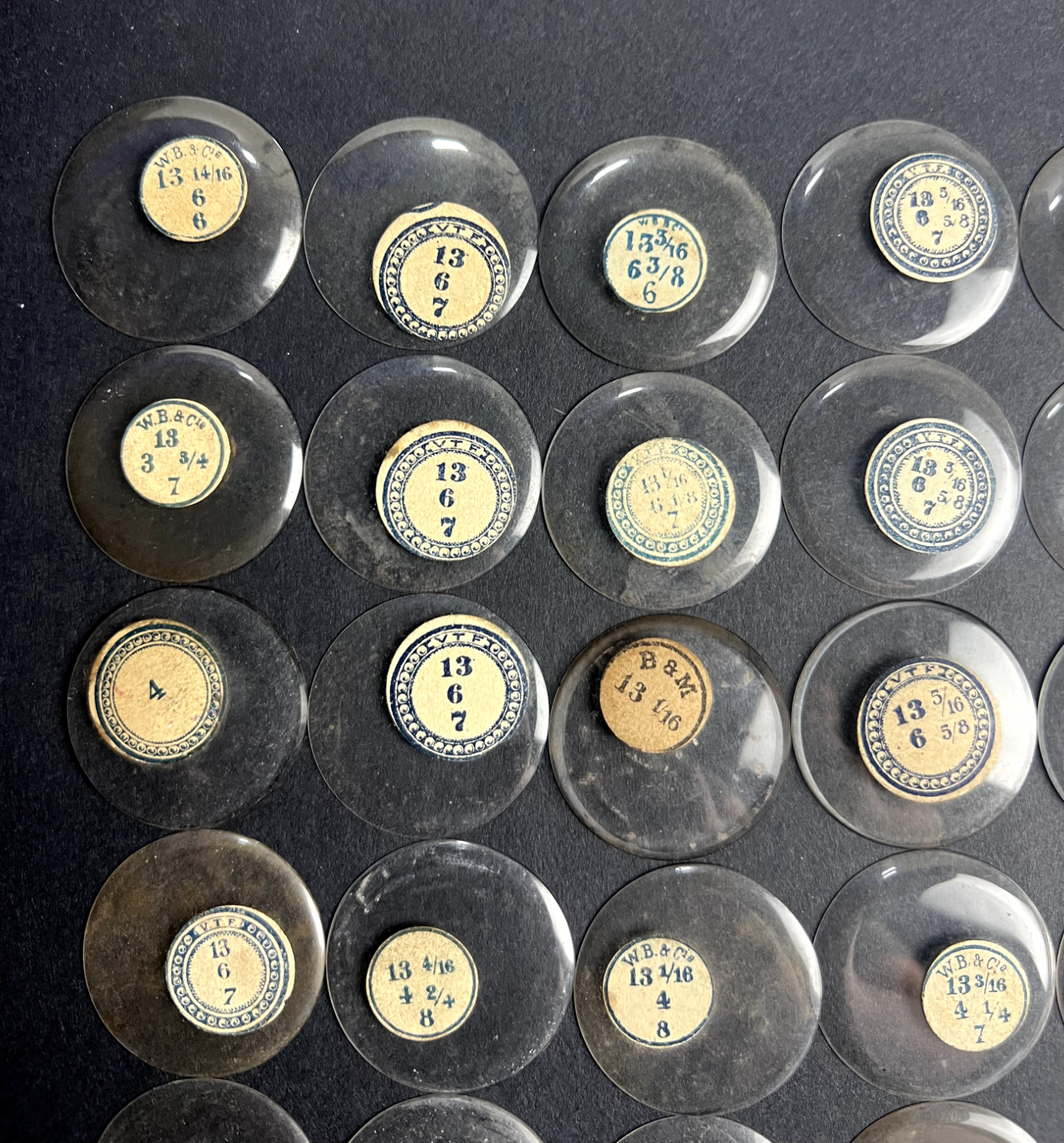 LOT OF 50 GLASS POCKET WATCH CRYSTALS SIZE 13 REPLACEMENT PARTS