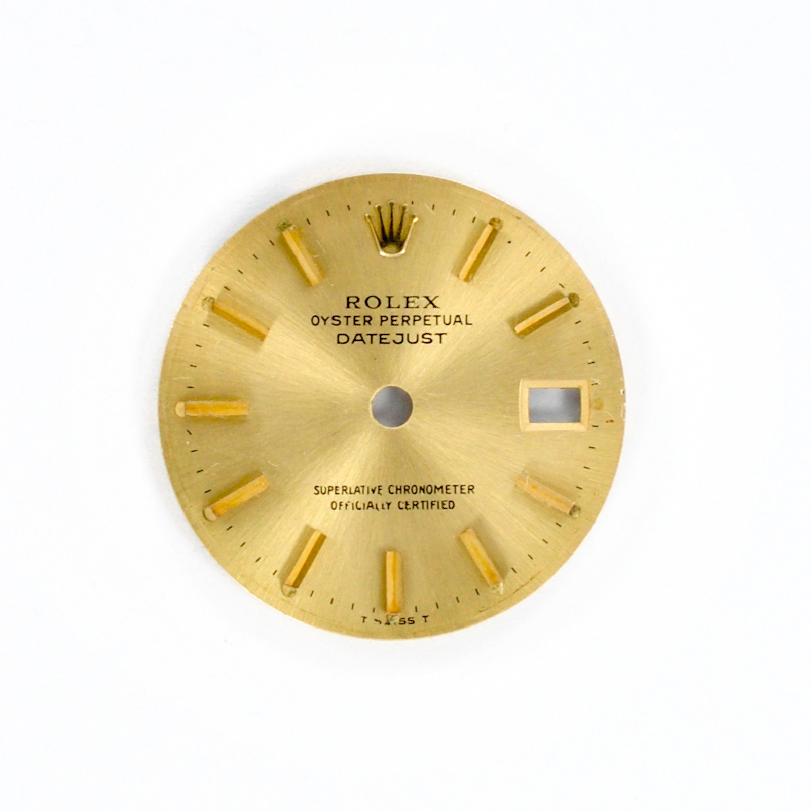 Original Rolex Datejust Gold Sticks Hour Marks 19.7 mm Dial