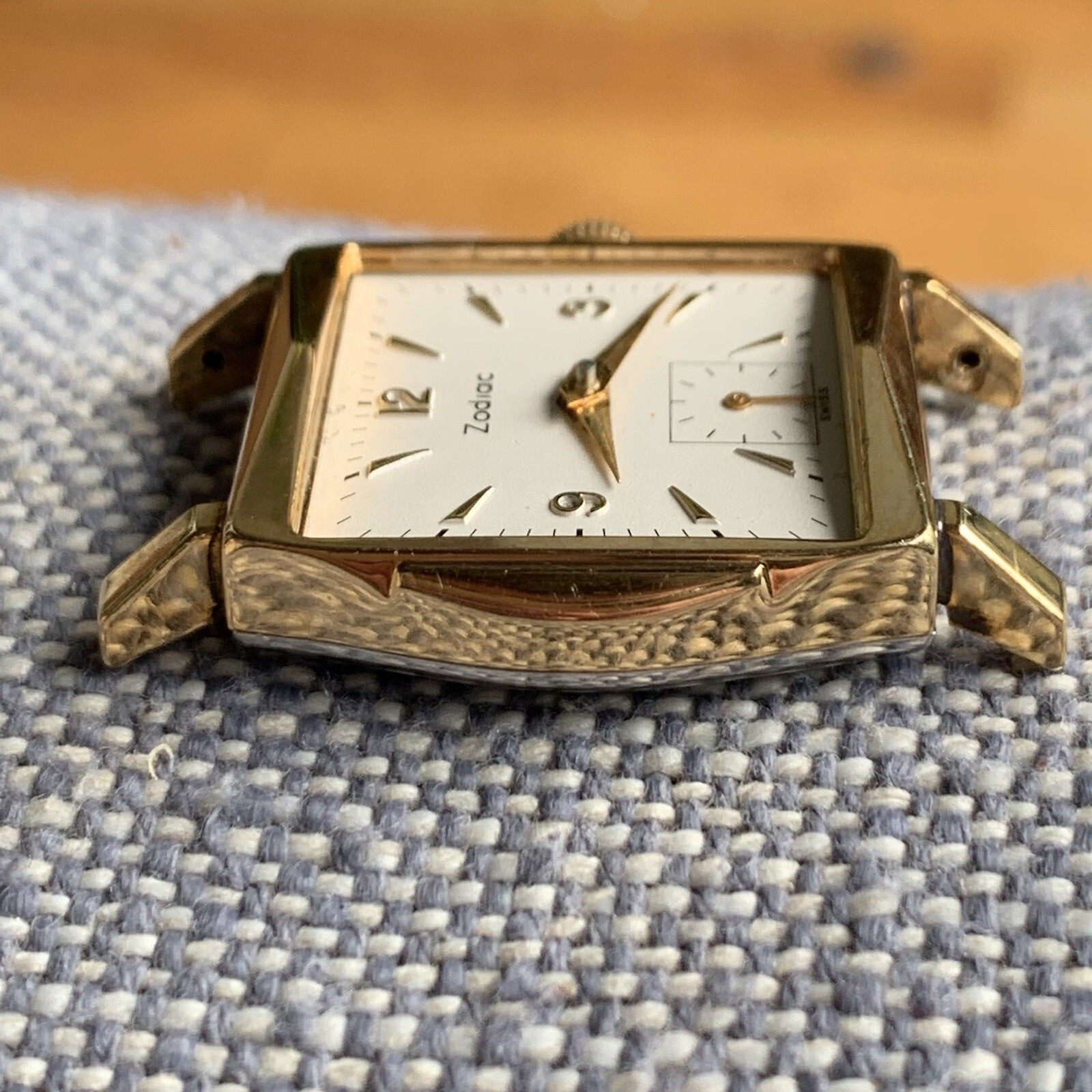 Vintage NOS Zodiac Salesman Sample Art Deco #2 Watch 10K Rolled Gold Plate PARTS
