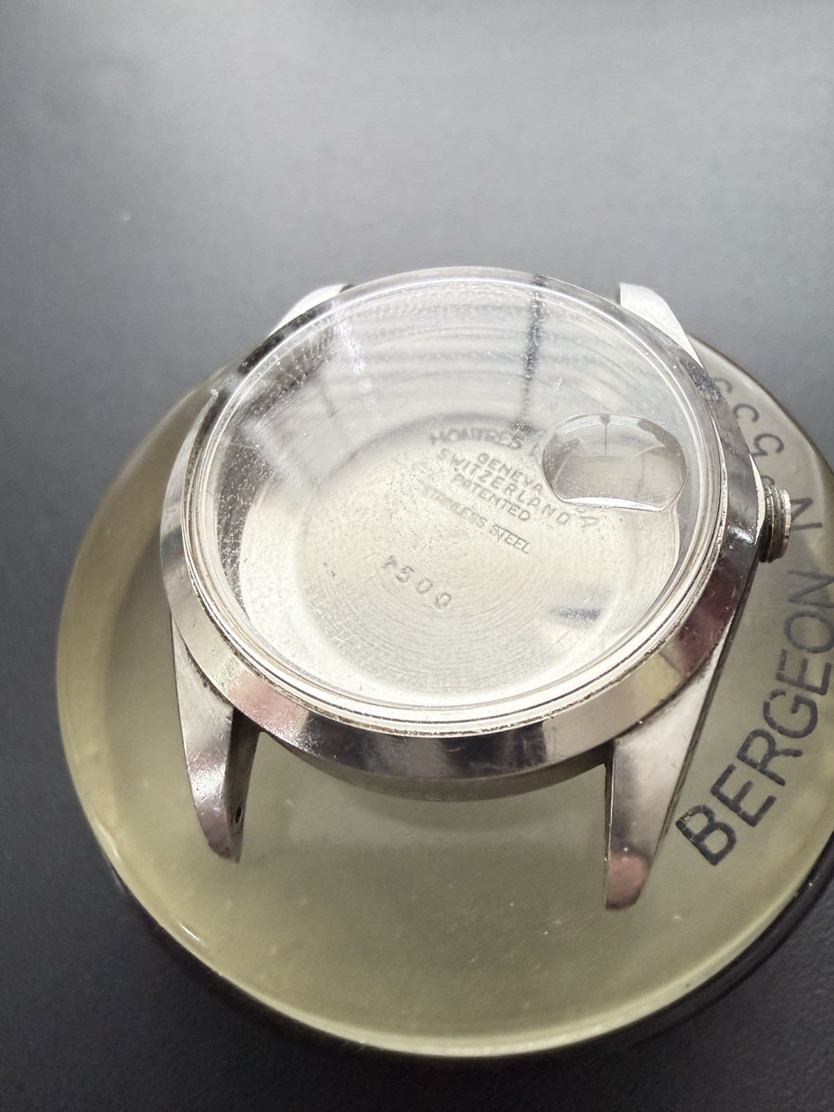 Original Rolex Date 34mm Stainless Steel Watch Case Complete- Ref: 1500!