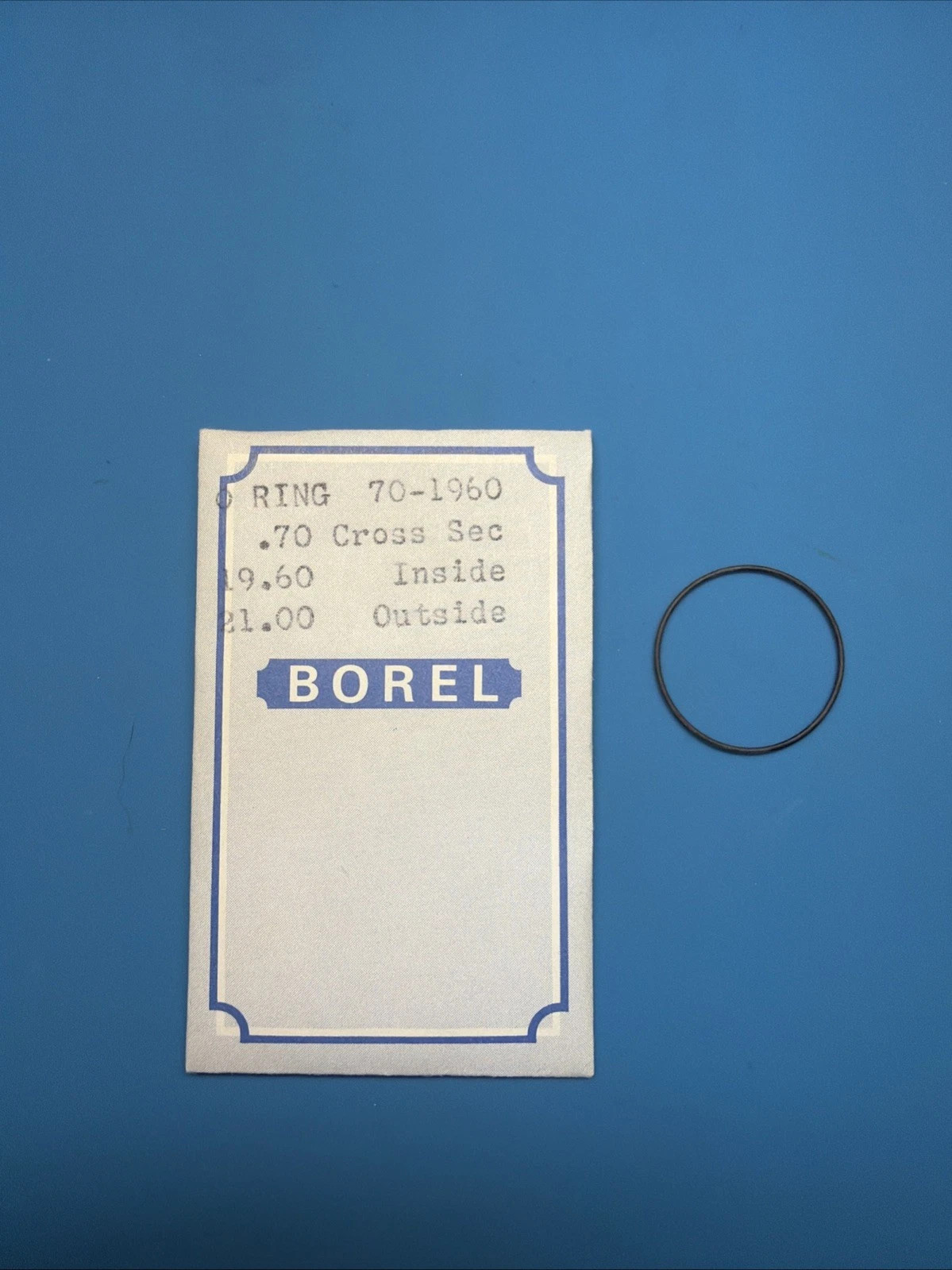 Borel O-Ring 70-1960 Watch Gasket 19.60mm ID x 21.00mm OD x 0.70mm CS
