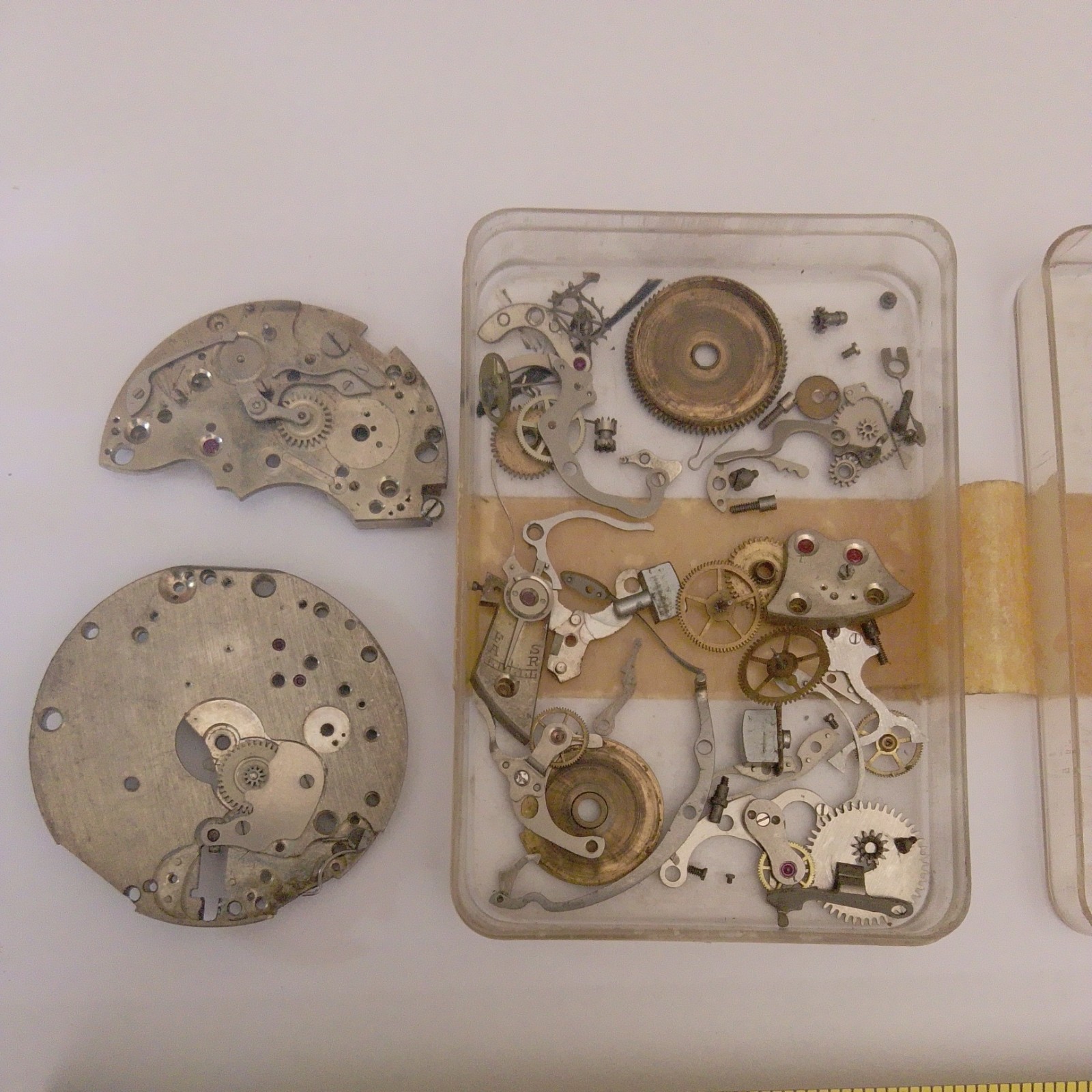 Clock mechanism disassembled