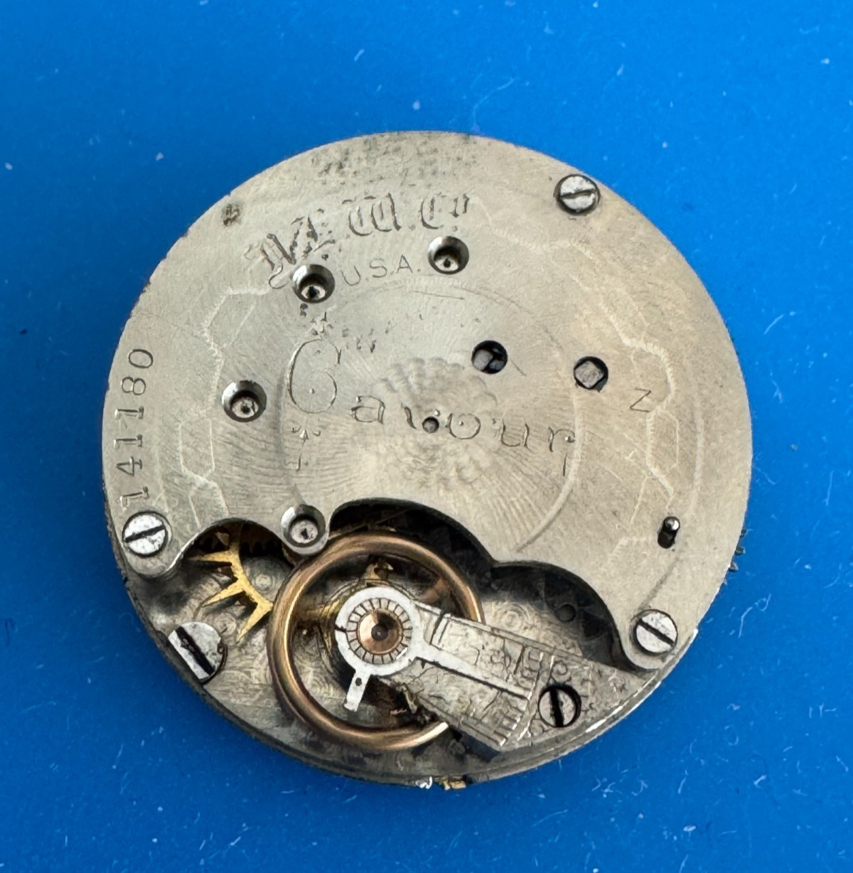 VINTAGE 28MM NEW ENGLAND W. CO. CAVOUR POCKET WATCH MOVEMENT RUNS
