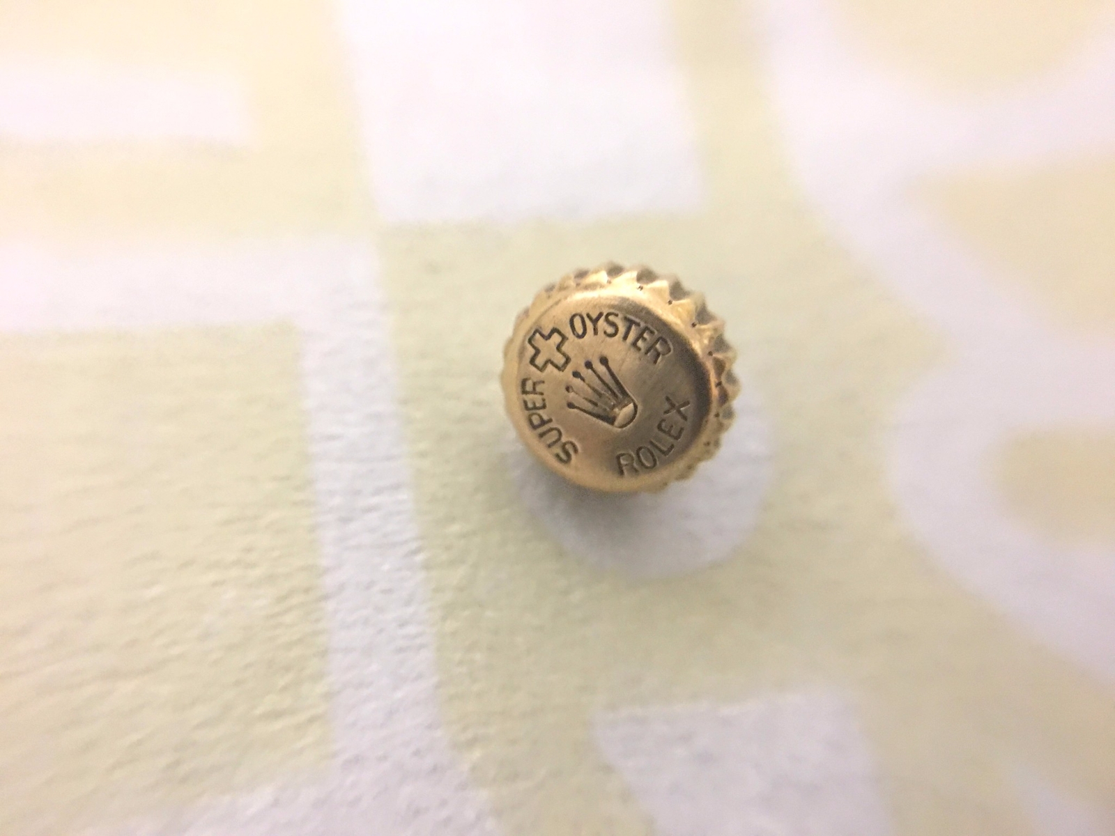 ROLEX SUPER OYSTER PERPE OVETTONE BIG BUBBLEBACK 18KT ROSE GOLD CROWN 6084 #W680
