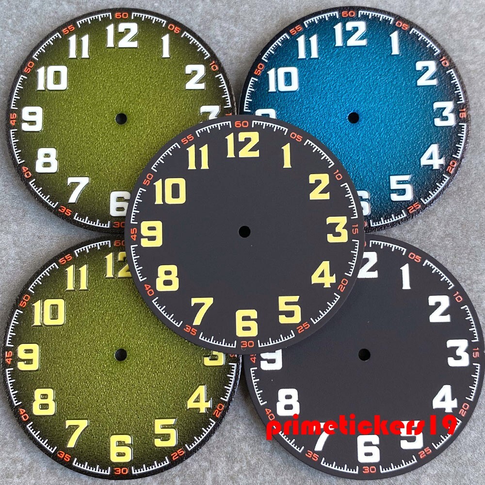 40.5mm Watch Dial Matte Face Hands Set Luminous Fit NH35 NH36 ETA2824 PT5000