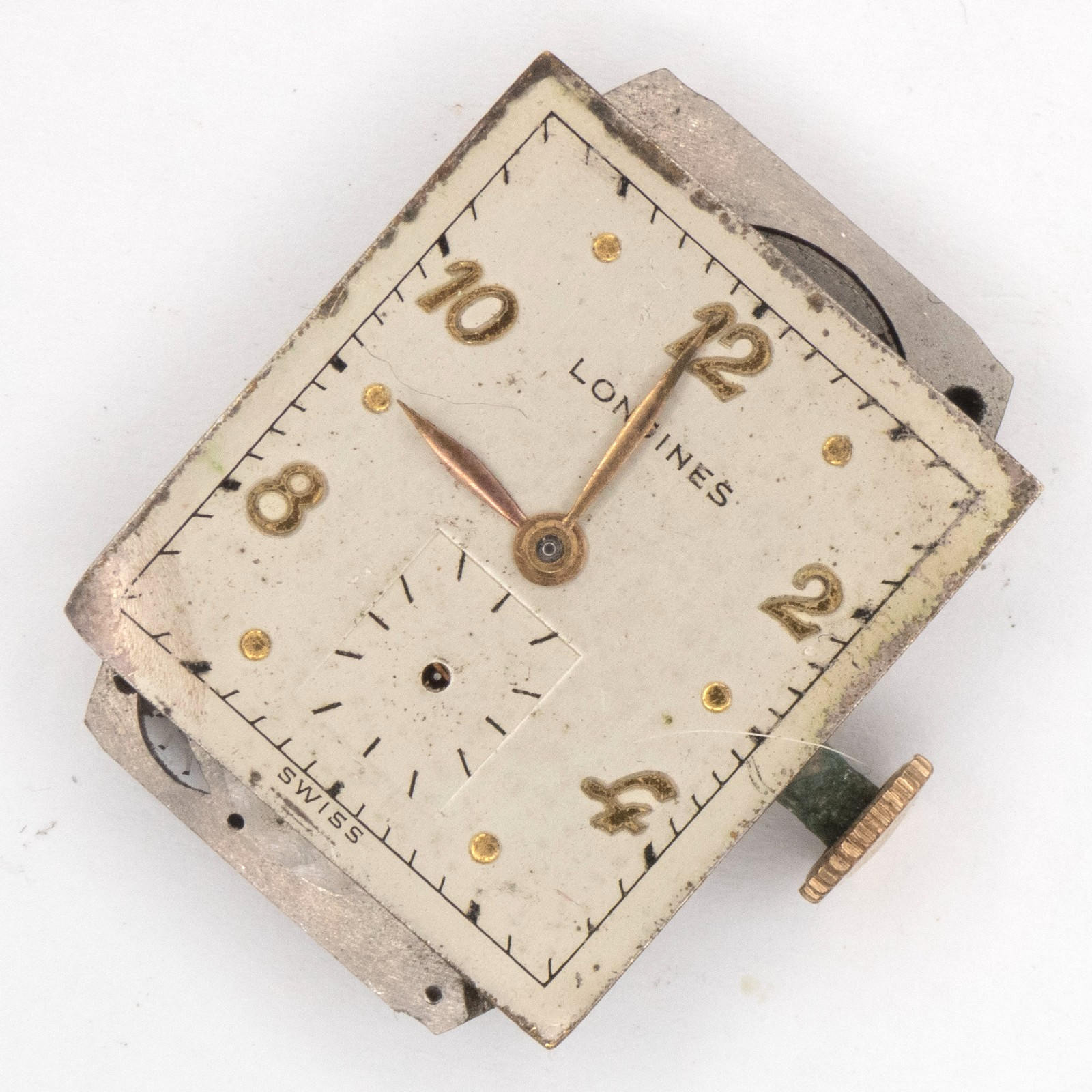 Vintage Longines Caliber 9L 17-Jewel Wristwatch Movement, Runs