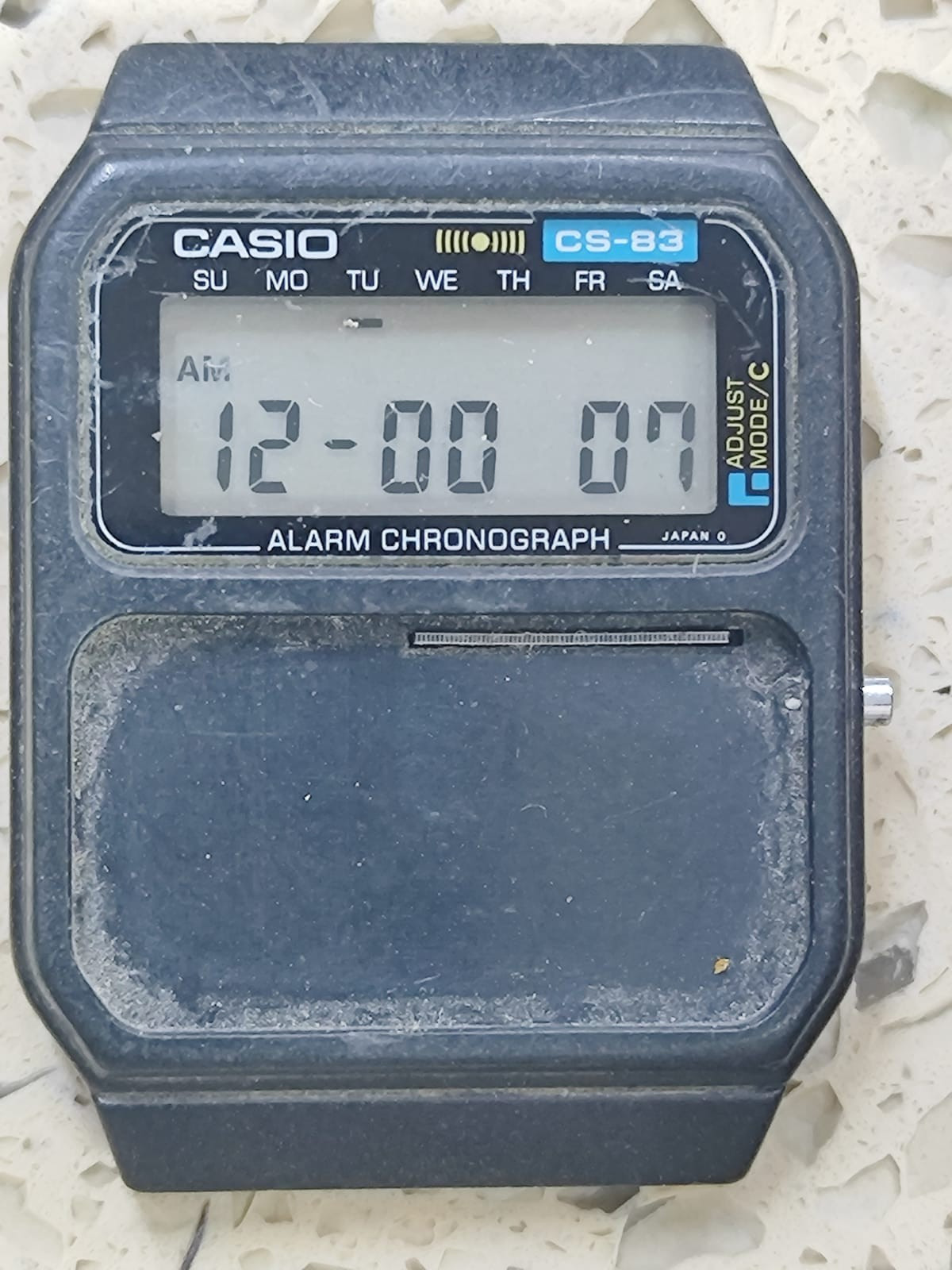 1982 Vintage Casio CS- 83 mod 231 Calculator watch Working for parts Y