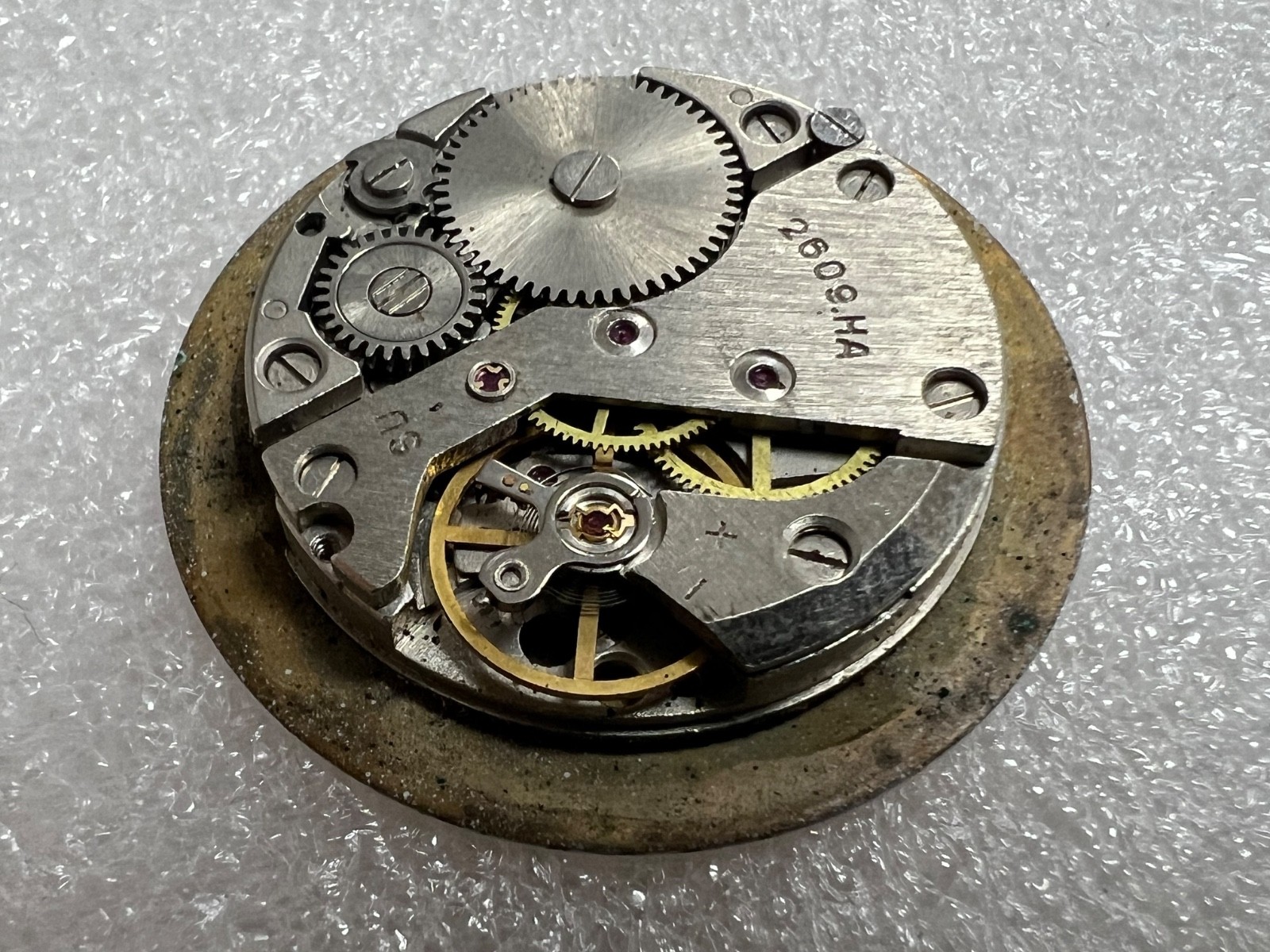 Watch movement USSR Raketa Cal.2609.НА plus Dial.For parts.