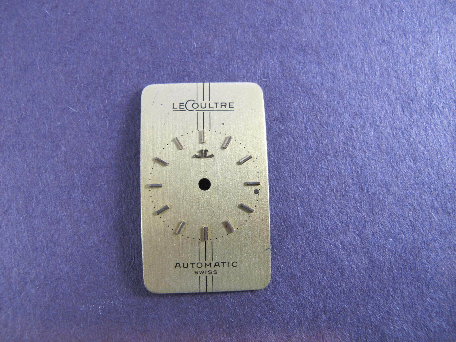 LECOULTRE JL RARE RECTANGULAR WATCH DIAL FOR AUTOMATIC VINTAGE CALIBER