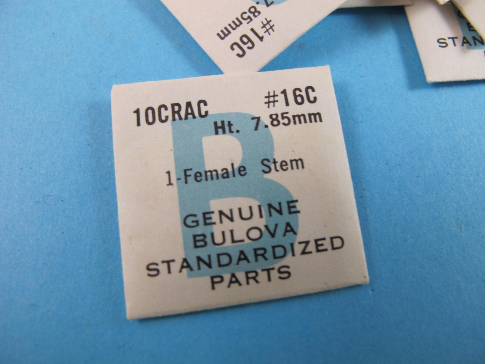 BULOVA CALIBER 10CRAC 16C FEMALE WATCH STEMS NOS IN PACKAGES 14 PIECES