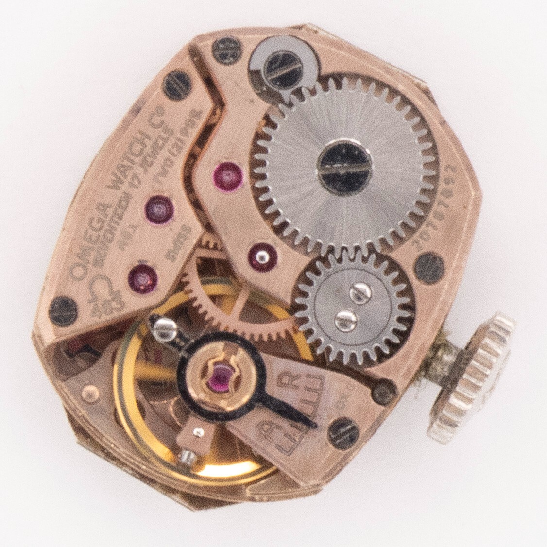 Vintage Omega Caliber 483 17-Jewel 2-Adjustment Wristwatch Movement, Runs