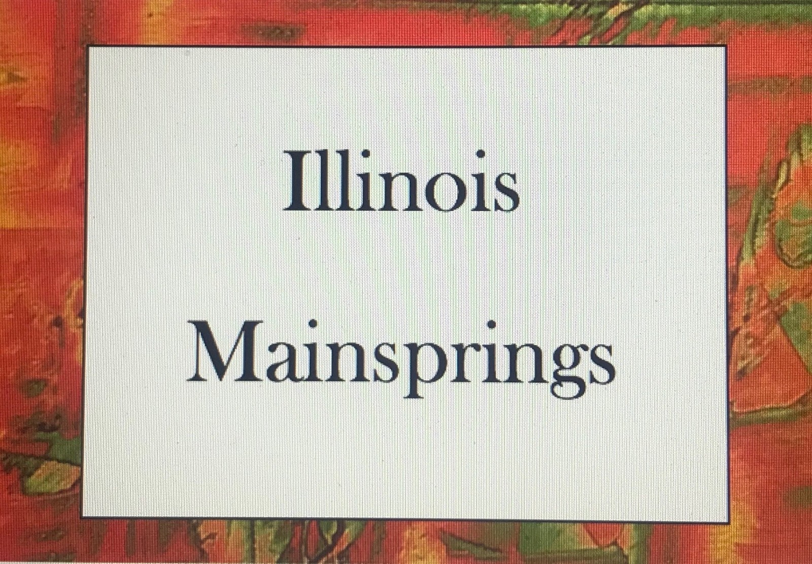 ILLINOIS MAINSPRINGS: Steel & Alloy (Multi-Listings) Pocket & Wrist Watch