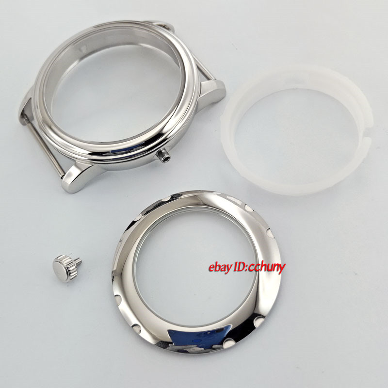 42mm Silver/Golden/Rose Gold Watch case Fit ETA 2836,Miyota 8215 8205 Movement
