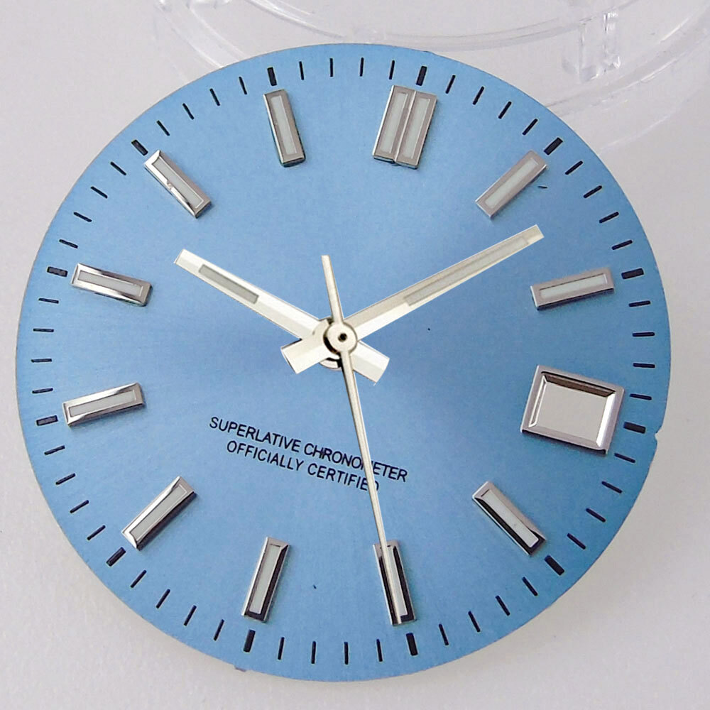 29mm Sunburst Watch Dial Set Black Pink Blue Fit NH35 Watch Part Accessories