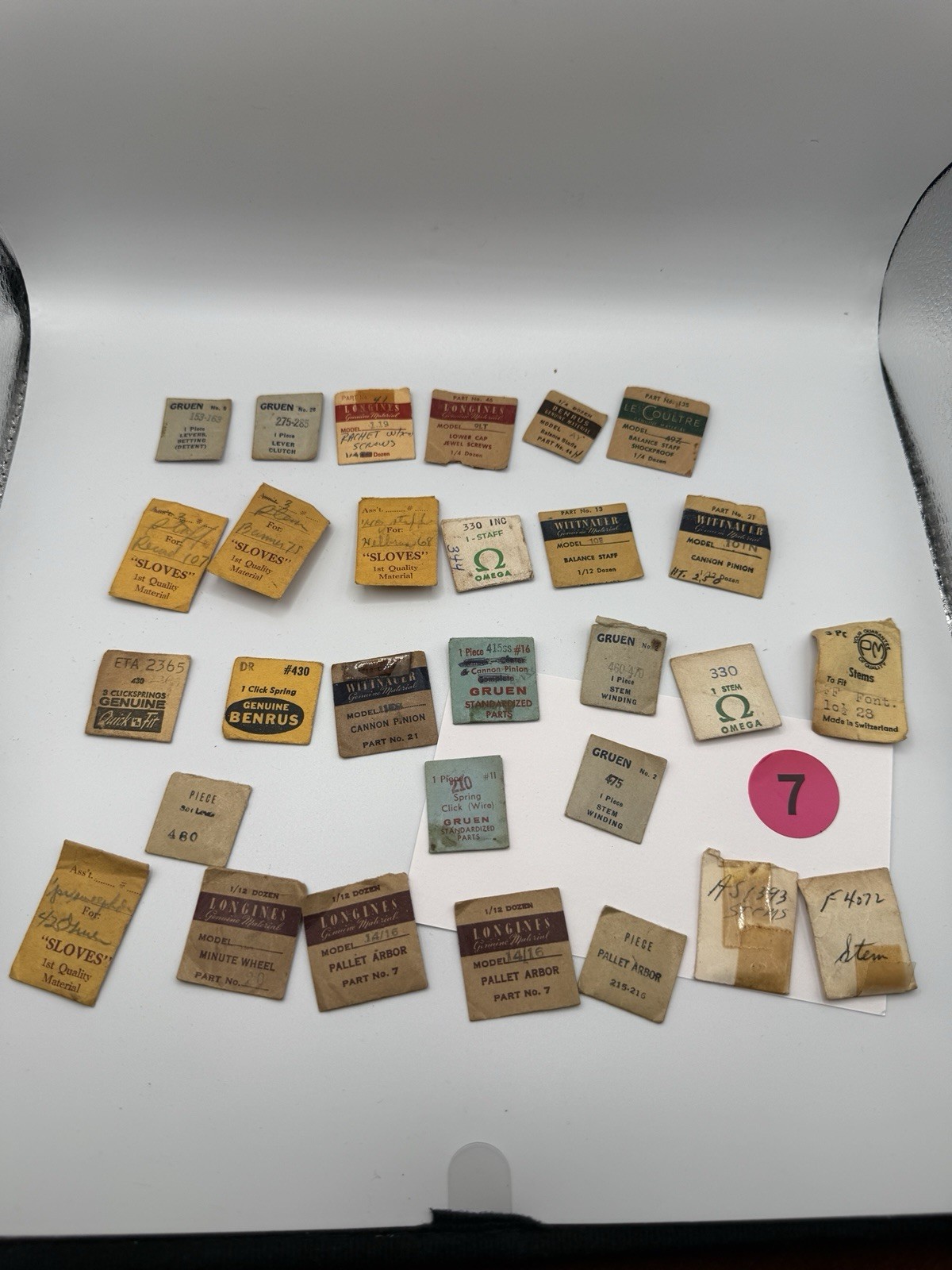 VTG NOS Watch Parts Misc. Longines Gruen Omega Wittnauer LOT 7