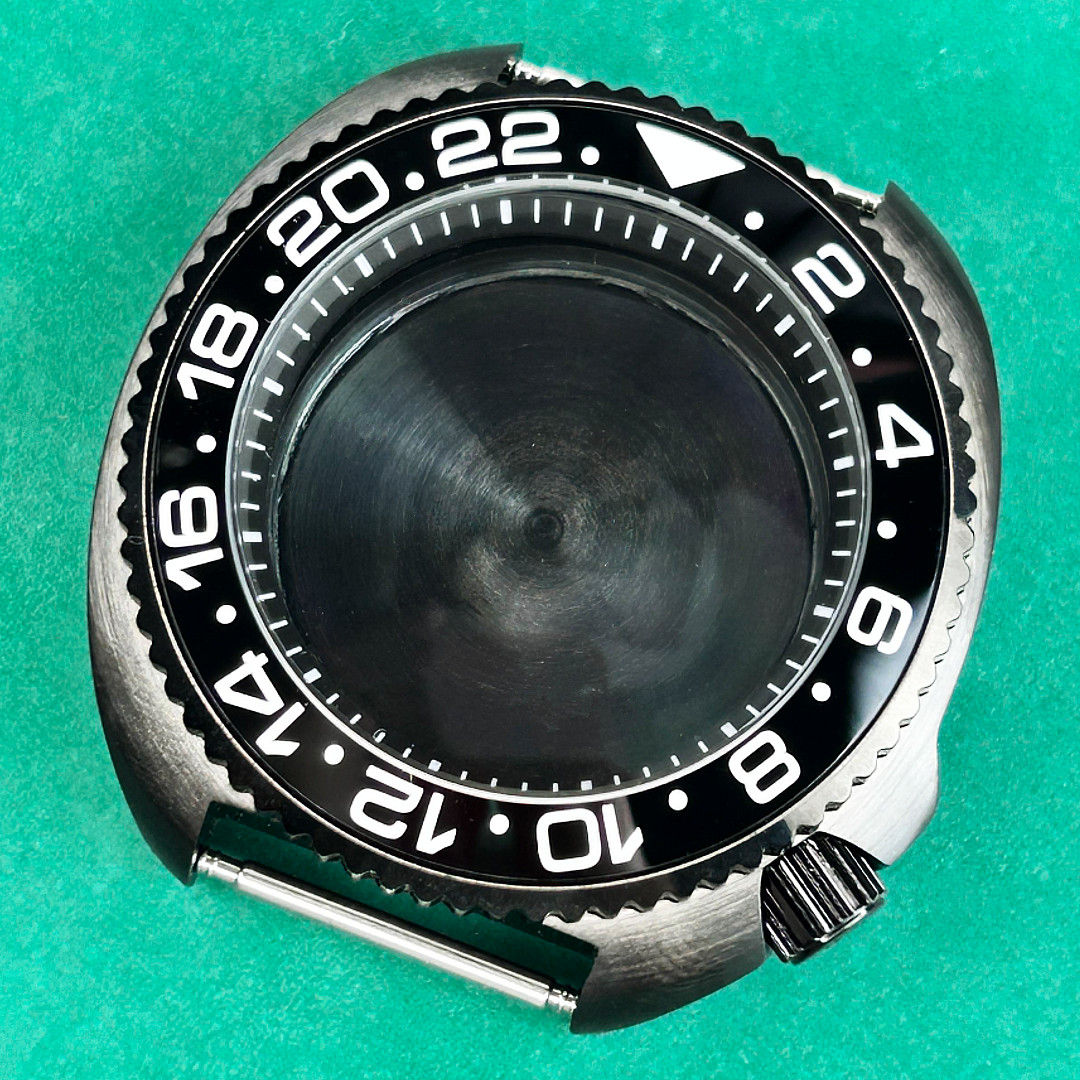 For NH35 NH36 Movement Black Ring Mod PVD Watch Case Mod 42mm 4’1 Crown 5ATM