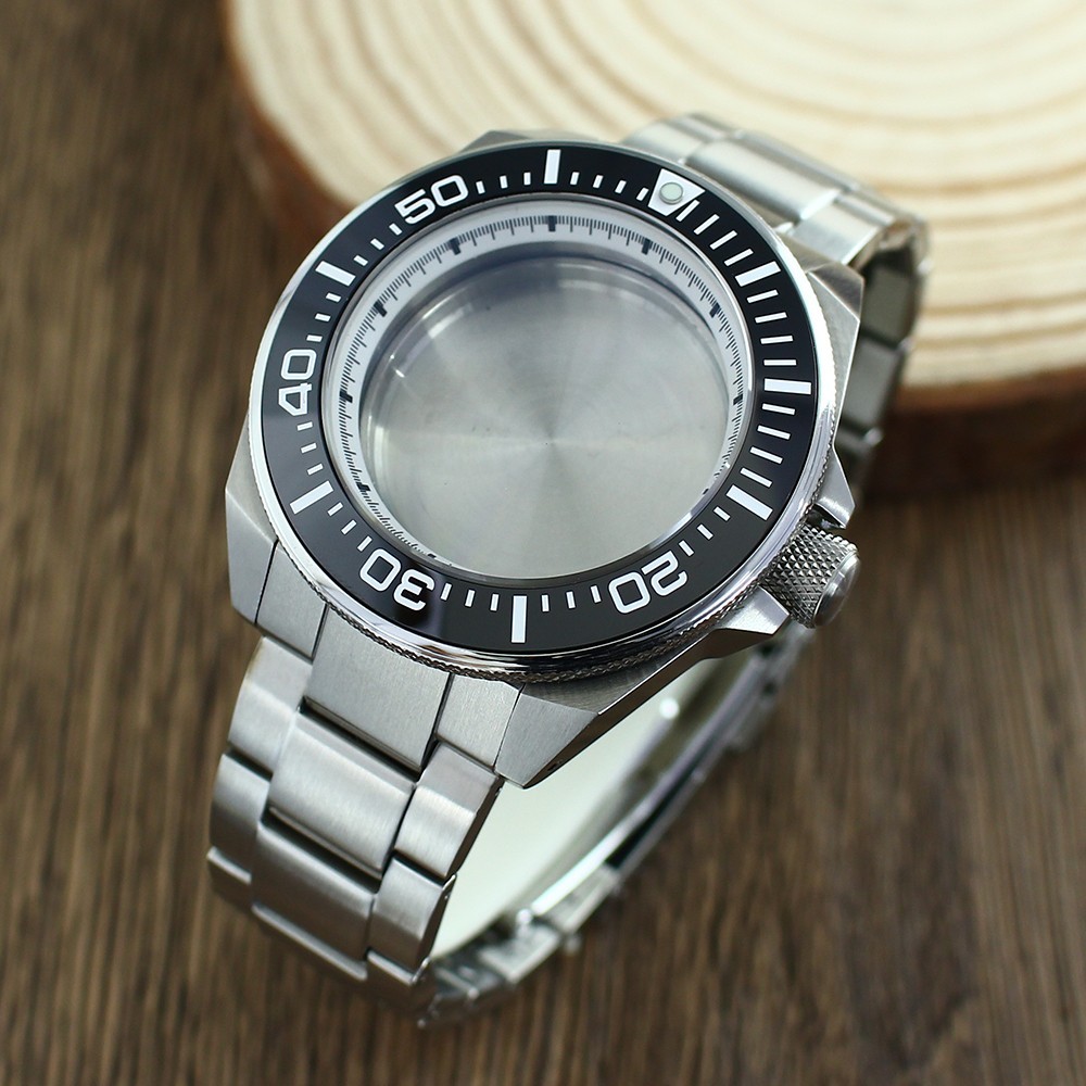 Sapphire NH35 Watch Case Wristband 43.8mm Modify Samurai Mod For NH34 NH36 NH38
