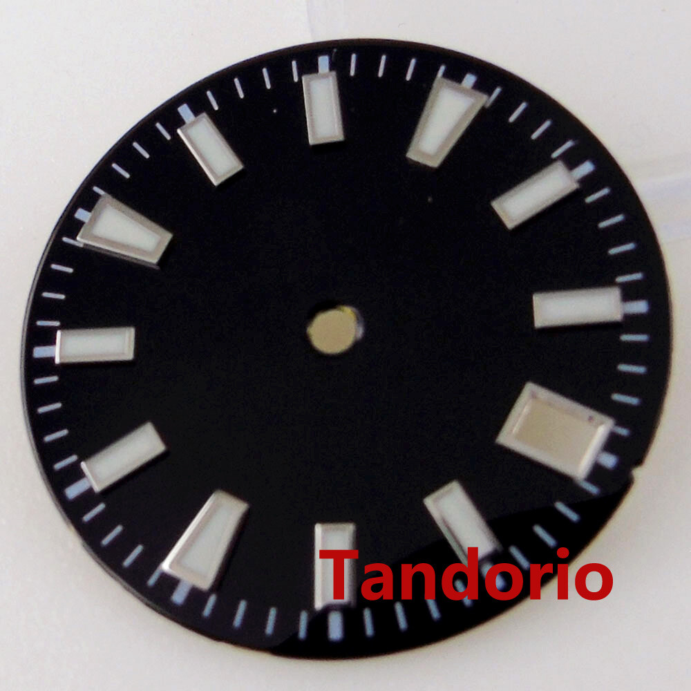 28.5mm Sterile Sunburst Watch Dial Date Lume Fit NH35A NH36A Automatic Movement