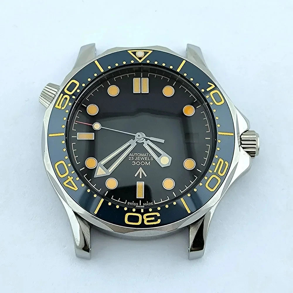 Stainless Steel Strap for NH35 Seamaster 300 Case 41mm Automatic Waterproof Part