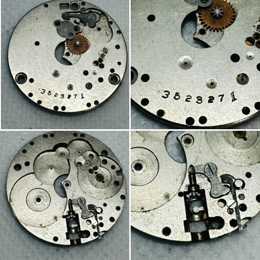 Vintage Watch Movement & Dial Parts Lot: Vulcain Waltham Bulova Elgin and more