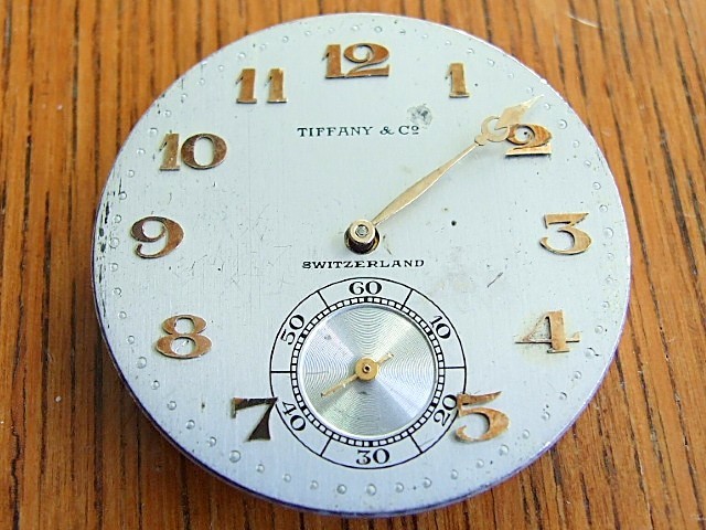 Tiffany & Co Art Deco pocket watch movement Longines 17.79 ABC. Working