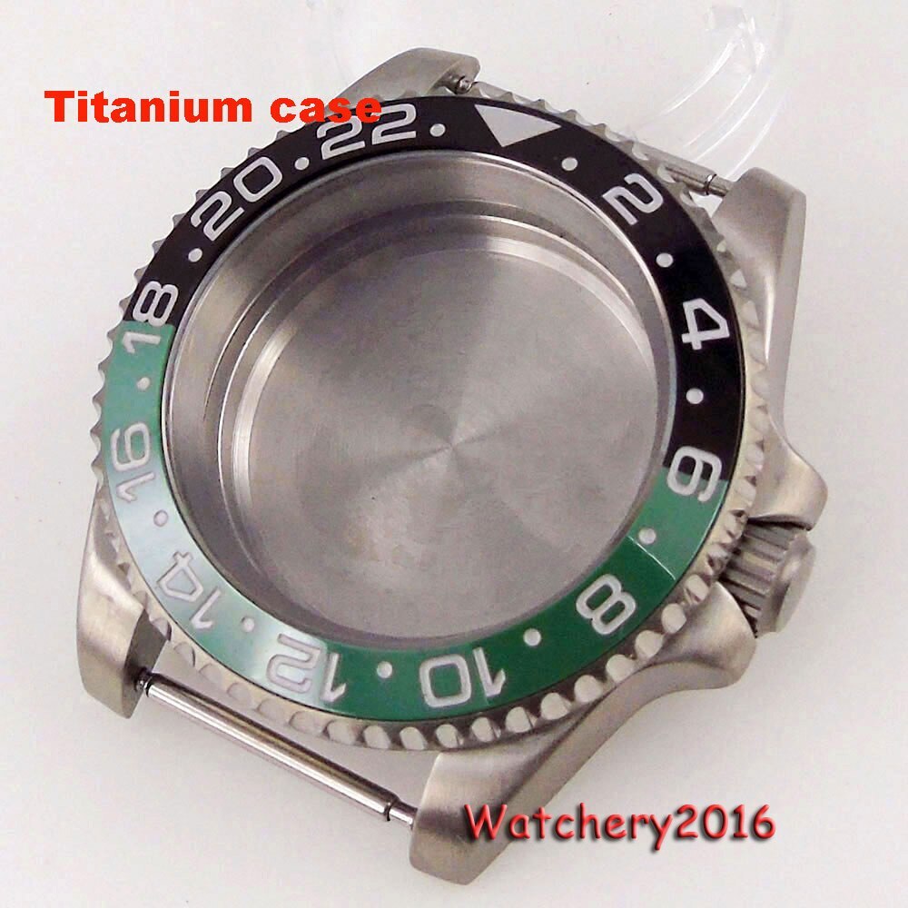 40mm 120 Clicks 20ATM Titanium Mens Watch Case sapphire crystals Fit Japan NH35A