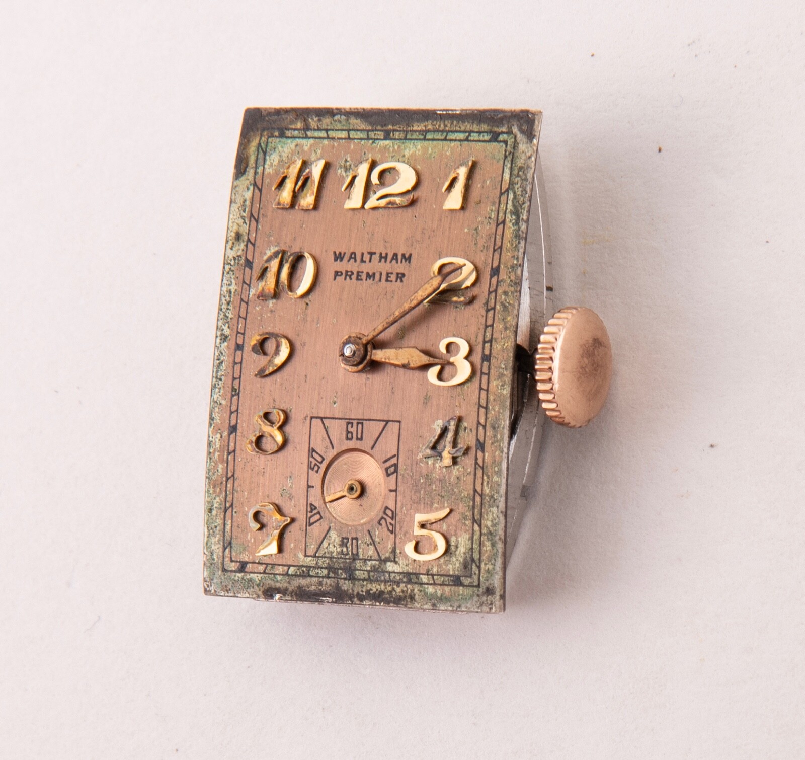 Vintage Waltham Premier Watch Movement 17 Jewels Swiss W/ Crystal