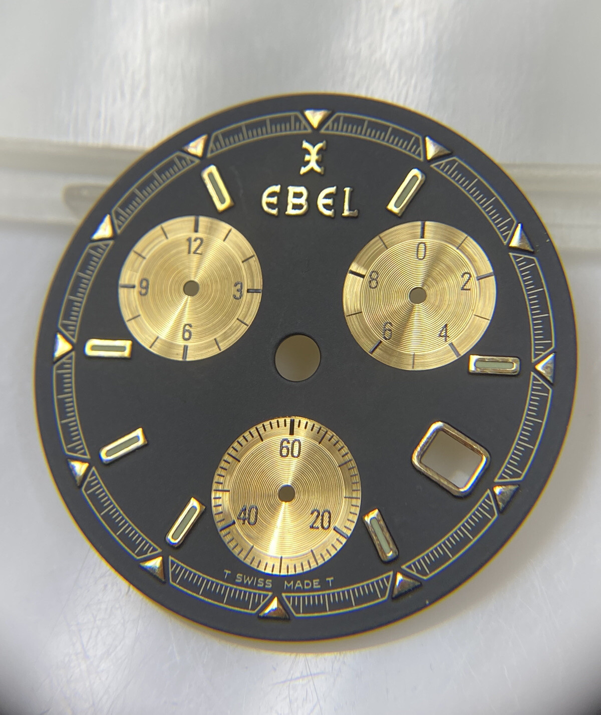 Original Ebel Sportwave E6251641 Black/Gold Chrono 30mm Dial