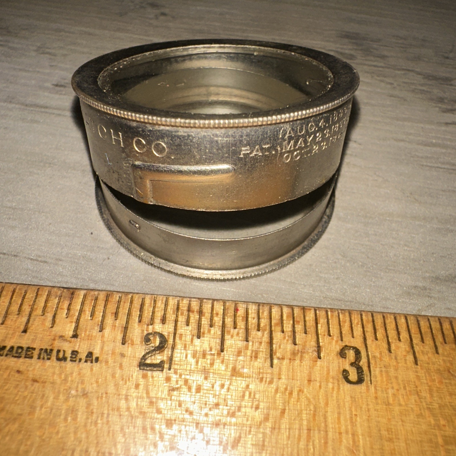 Vintage American Watch Co. Movement Tin 1896! Waltham Watch Co. Nice Patina!