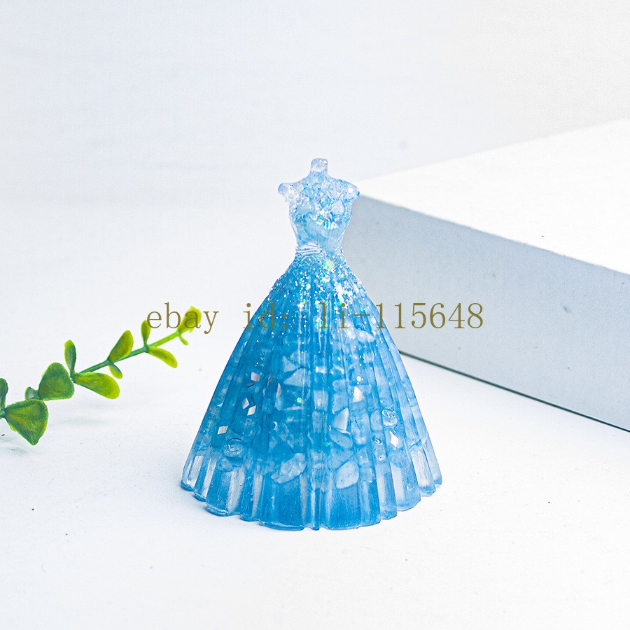 1PC Natural Crystal Wedding Dress Home Decoration Hand Craft Household Supplies