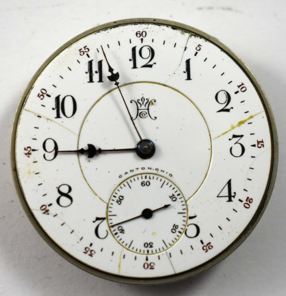 Vintage Hampden Dueber Grand 12s 17J OF Pocket Watch Movement lot.wd