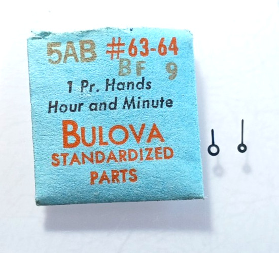 Bulova 5AB Watch Hands Blue Fils 9 watch part #63-64