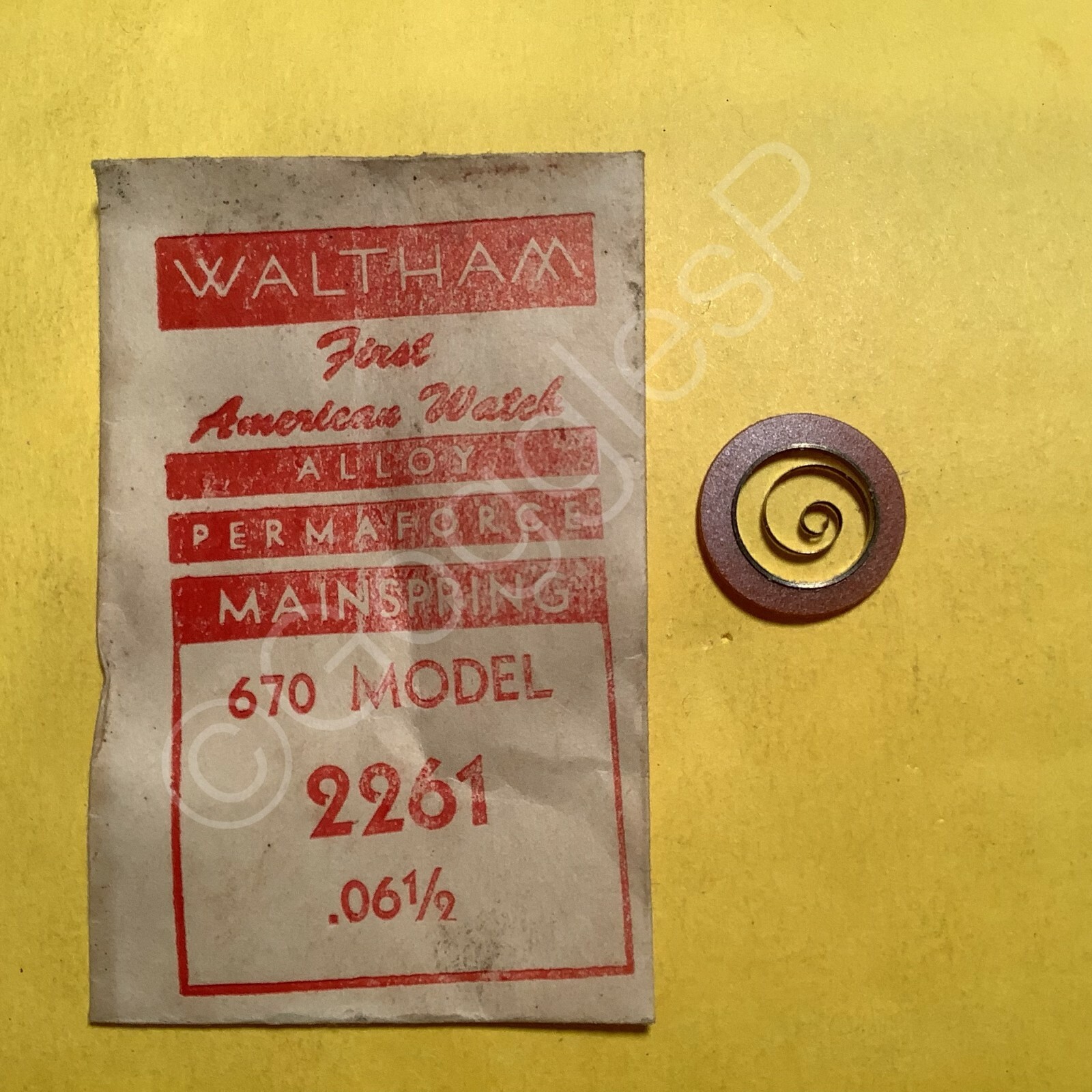 NOS Mainsprings for Waltham Watches 4L to 6-3/4L – Select A Style/Size