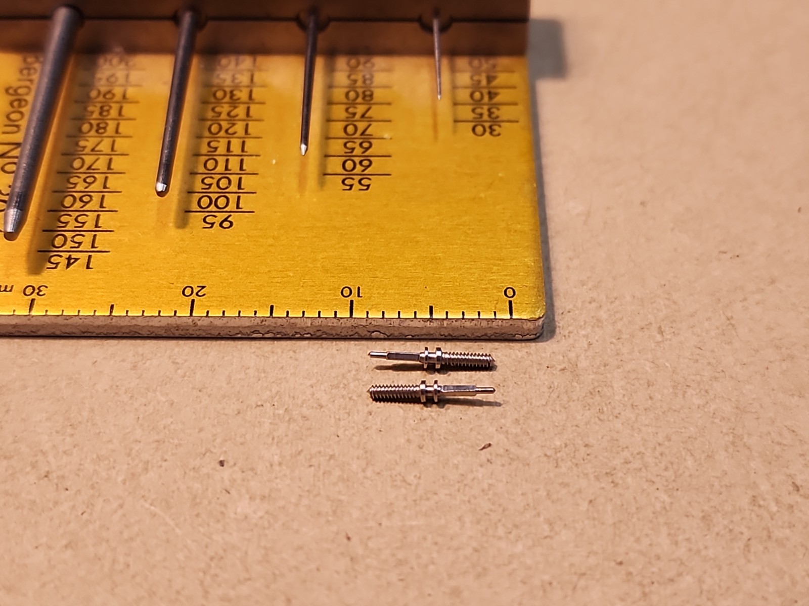 Lot Of 2 NOS Bulova 5 AB Tap 10 Winding Stems Setting Stems Parts Spares