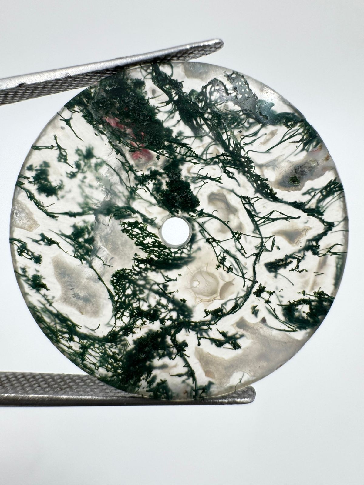 Green Moss Agate Watch Dial – 24.5 mm Round Gemstone gmc-1001W