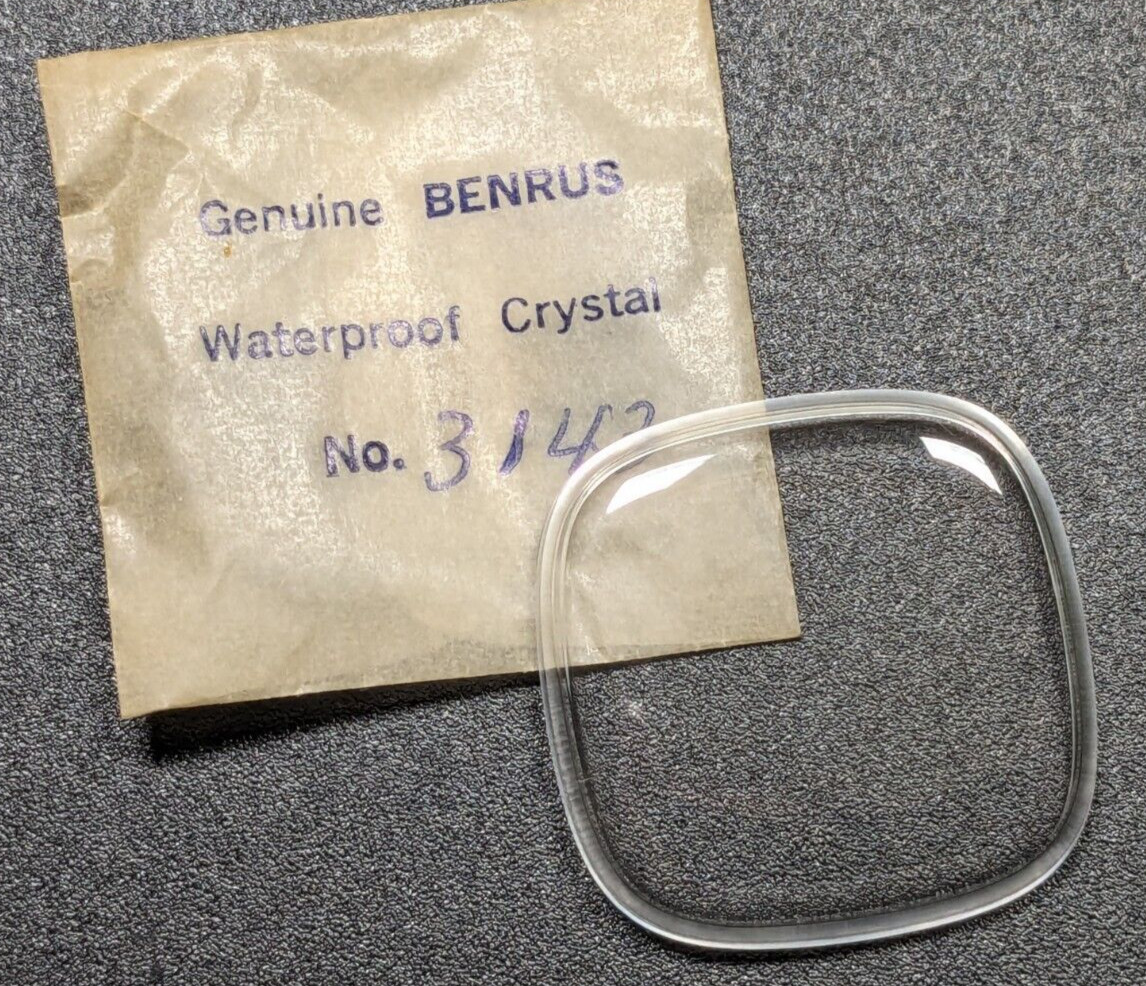 NOS Genuine Benrus Acrylic Waterproof Wrist Watch Crystal Part# 3143