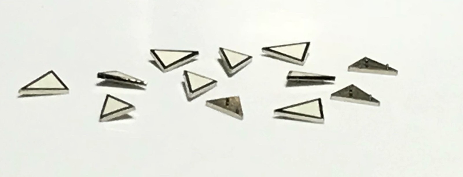 Watch Dial Hour Markers Silver & Green LUME Triangle Numeral Dot Index parts rep