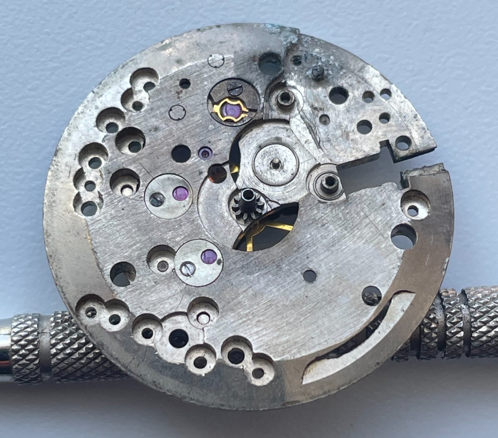 Vintage Pastor Watch Co 17 Jewels Movement Dial Swiss As 1187 Parts Repair