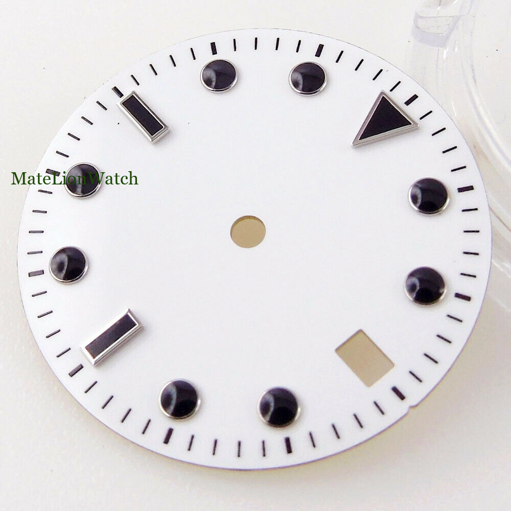 29mm Fit For NH35/NH35A Sterile Watch Dial Date Window Black/White Watch Face