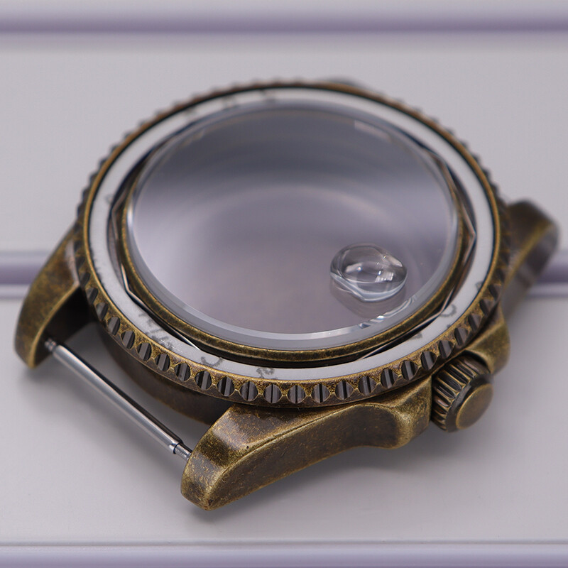A-level 40mm Retro Bronze Watch Cases Stainless Steel For Seiko nh35 36 Movement