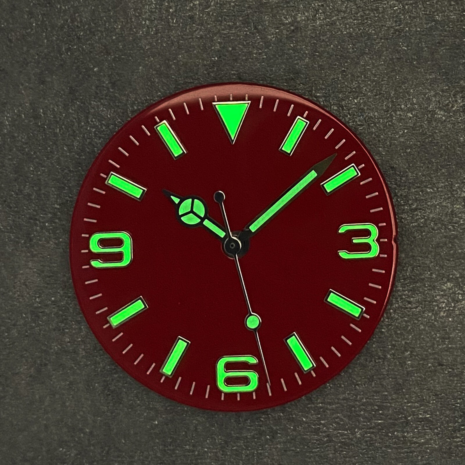 28.5MM Green Luminous Watch Dial Watch Hands for NH35/NH36/4R/7S Movement
