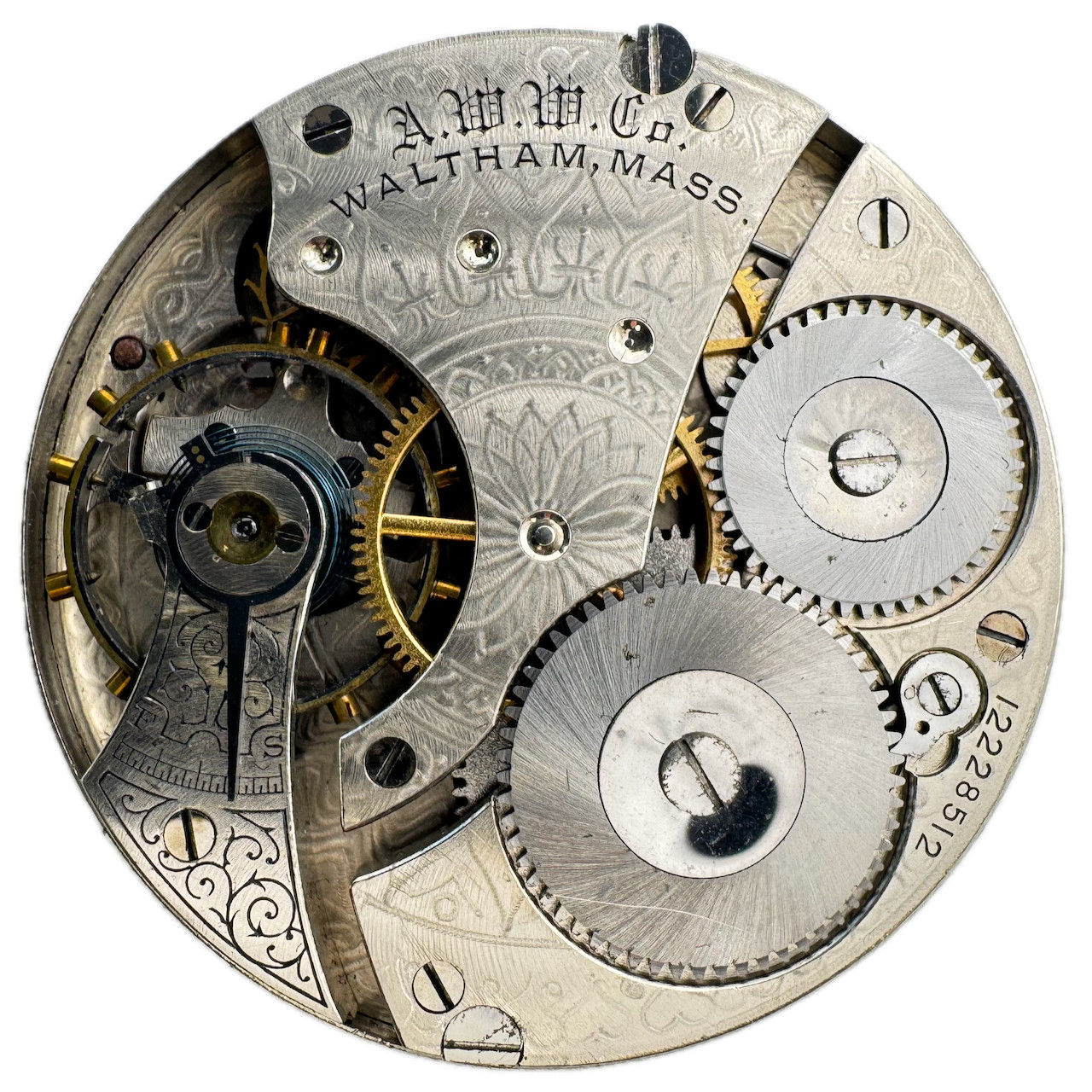 Antique 16s 1903 Waltham 1899 7J Mechanical Hunter Pocket Watch Movement No. 610