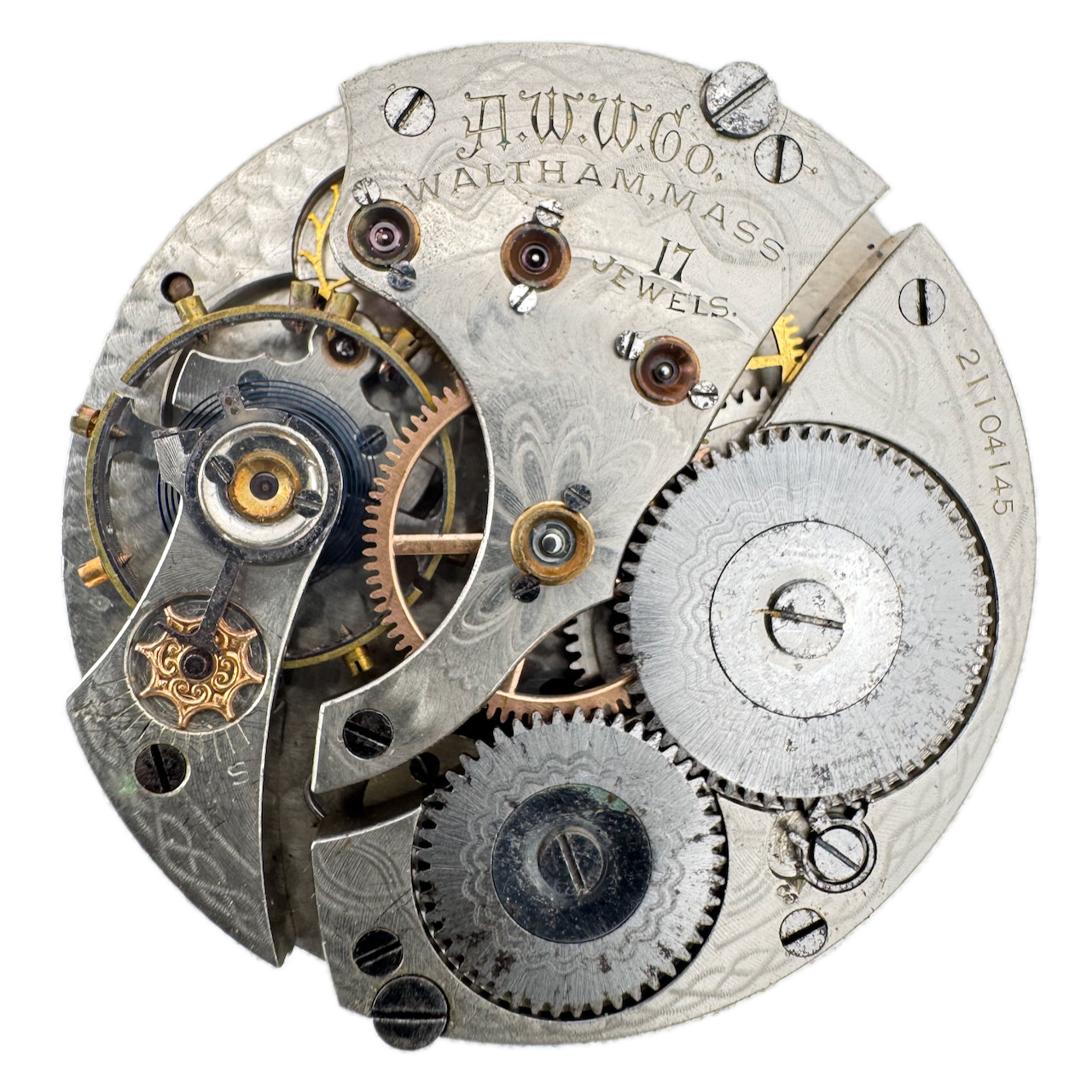 Antique 16s 1917 Waltham 17 Jewel Mechanical Pocket Watch Movement 625 USA