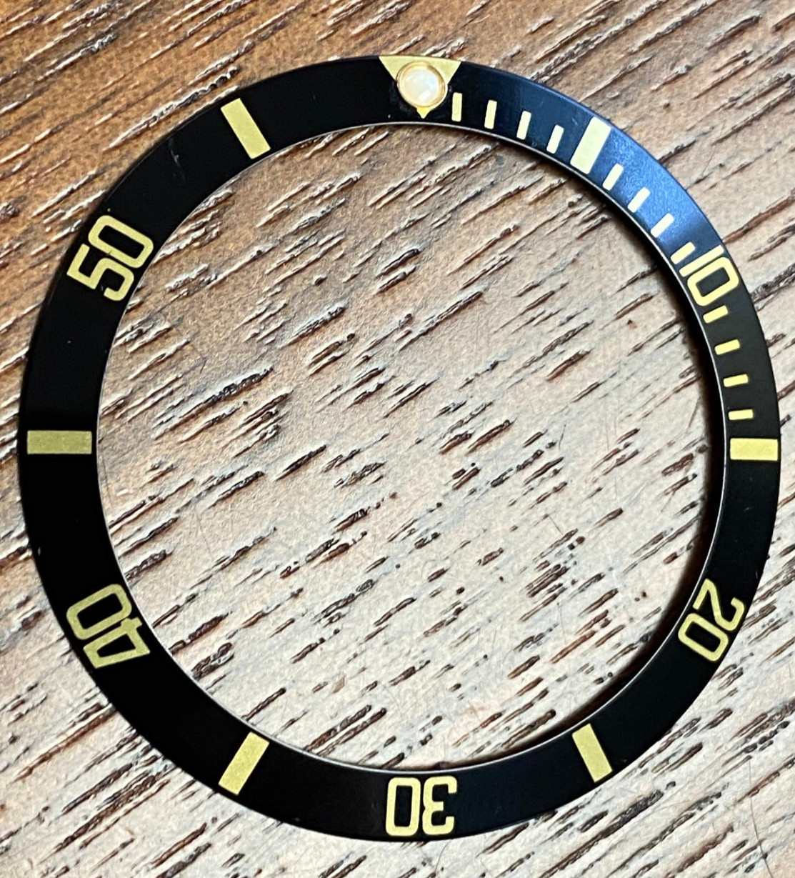 Rolex Original 315-16808-1 Submariner 18K 16613 16618 Black Yellow Bezel Insert