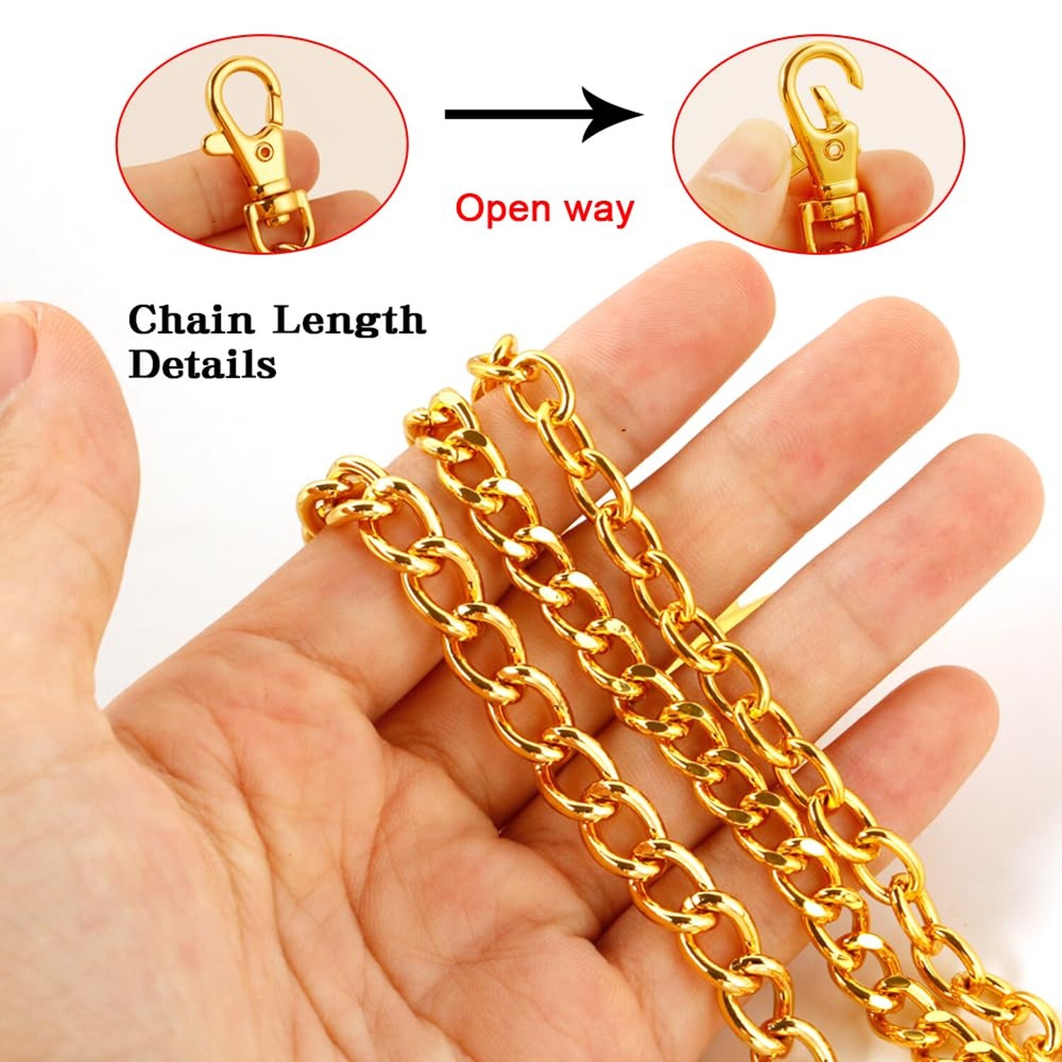 Gold/Silver Customizable Pocket Watch14 Inch Chain with Twisted Thick & T Bar…