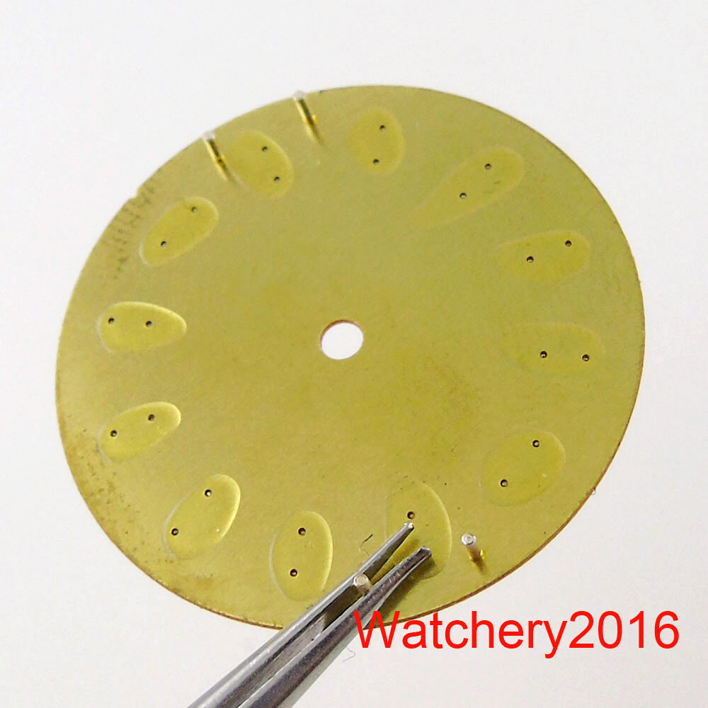 29mm Bliger Sterile Watch Dial Face Hands Green Black Yellow White Luminous Mark