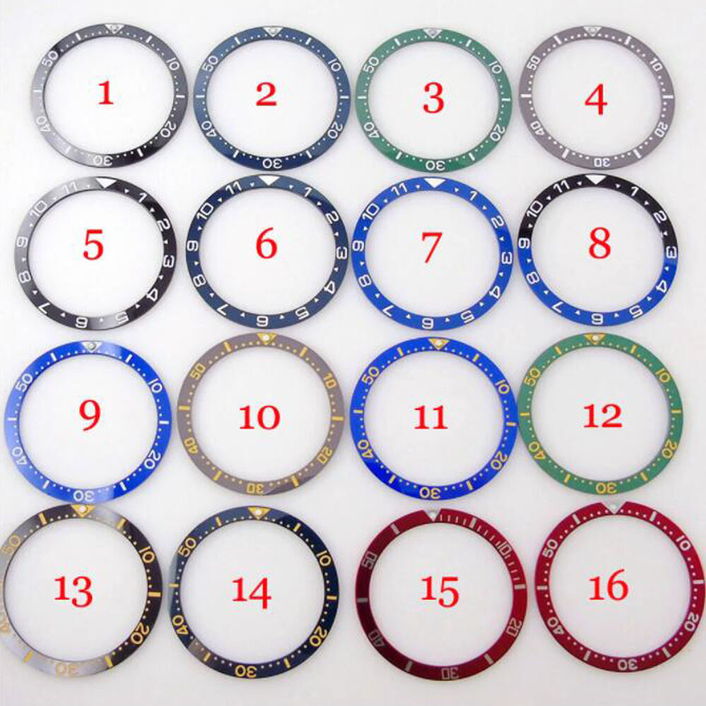For Skx007 SKX009 Colorful 38mm Ceramc Bezel Insert Ring Watch Face Replace Part